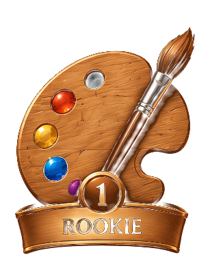 Rookie artist achievement badge