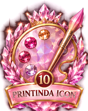 Printinda Icon artist achievement badge